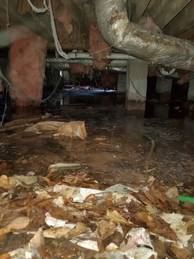 Crawl space flood assessment for Commercial Water Damage Restoration in Centerville